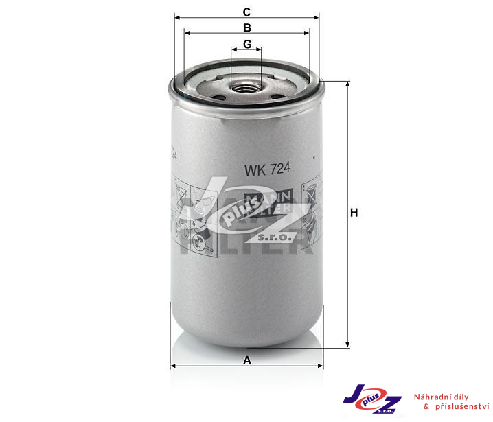 Palivový filtr jemný IVECO WK724