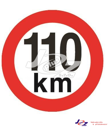 Označení rychlosti 110 km