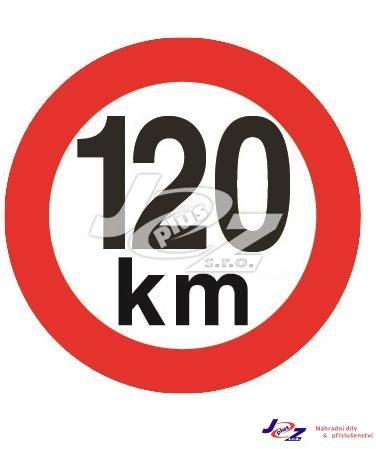 Označení rychlosti 120 km