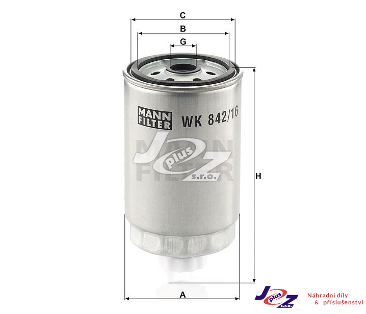 Palivový filtr DAF45,55 WK842/16