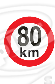 Označení rychlosti  80 km prum.1