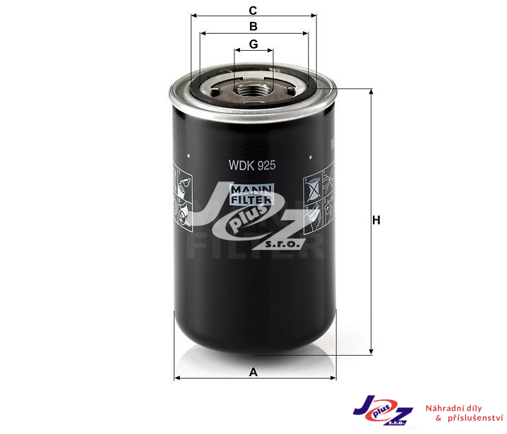 Palivový filtr DAF 95XF WDK925 - SP1462M