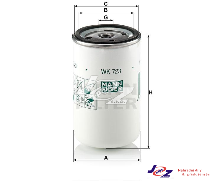 Palivový filtr Iveco,RVI,Volvo WK723