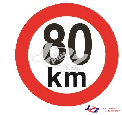 Označení rychlosti  80 km reflexní(20180)