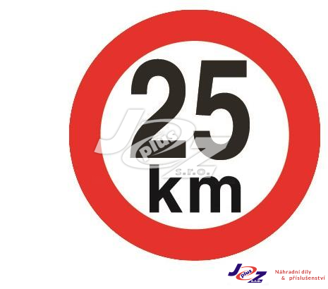 Označení rychlosti  25 km
