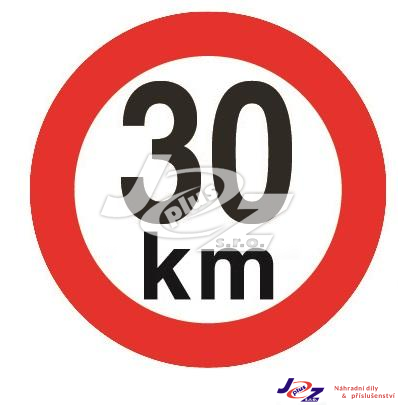 Označení rychlosti 30km/h