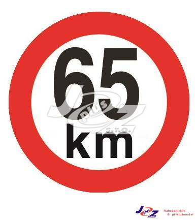 Označení rychlosti  65 km