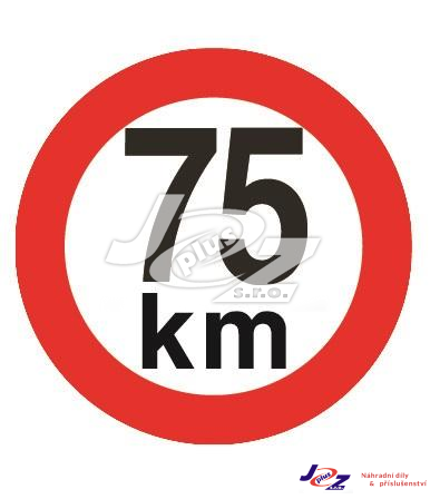Označení rychlosti  75 km
