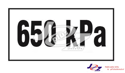 Tlaky v pneu 650 kPa (84650)