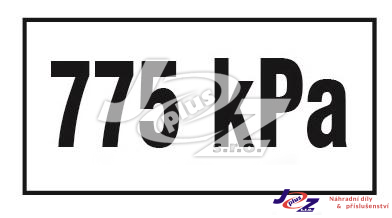Tlaky v pneu 775 kPa (84775)