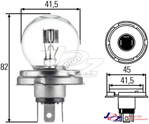 Autožárovka 12/ 21-4  BAZ15d