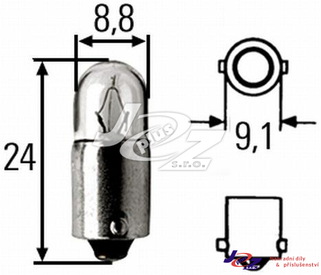 Autožárovka 24/  2 BA9S