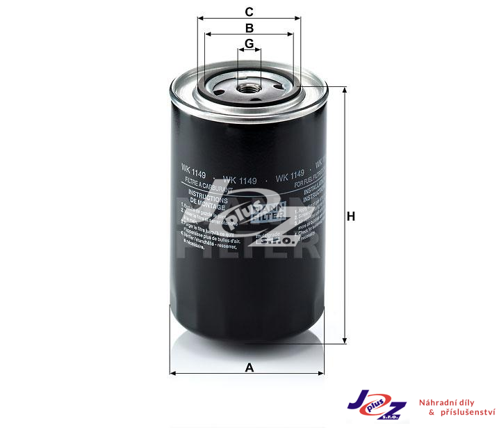 Palivový filtr Iveco Cursor, K950