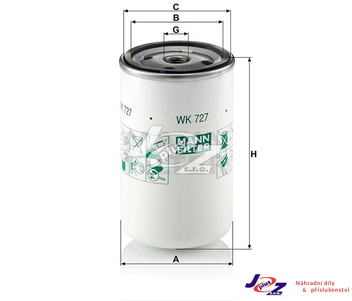 Palivový filtr RVI,KAROSA 930  WK727
