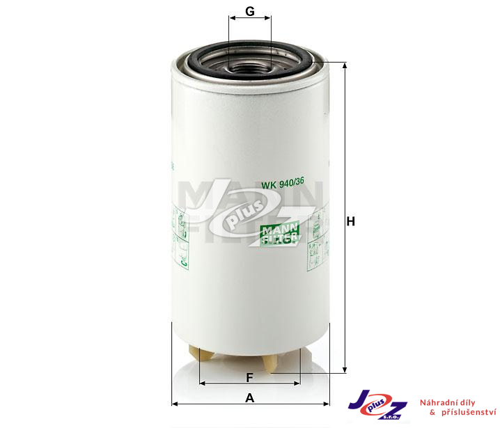 Palivový filtr IRISBUS AXER - WK940/36x