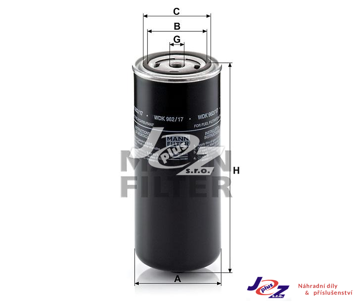 Palivový filtr DAF95XF - WDK962/17