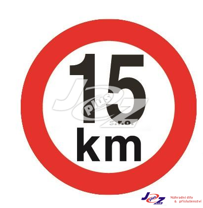 Označení rychlosti 15 km